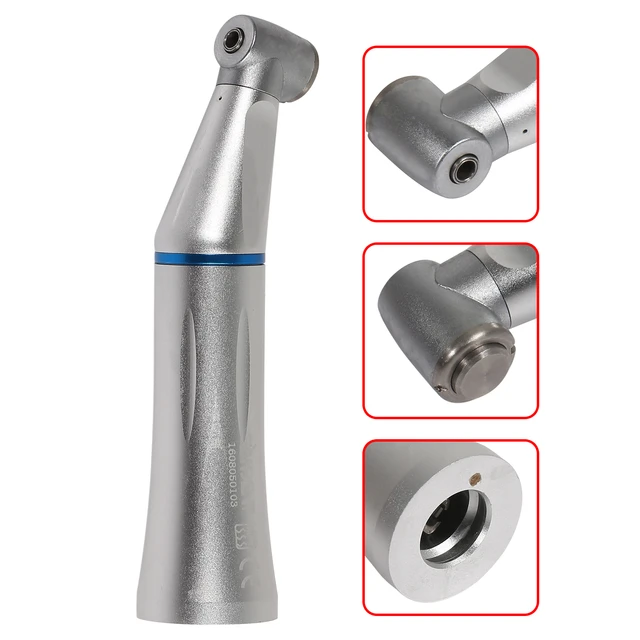 Le contre-angle est un autre instrument rotatif utilisé par les dentistes. Il tourne moins vite que la turbine, mais il est très utile pour les travaux de finition et pour certains traitements comme les traitements de canal.